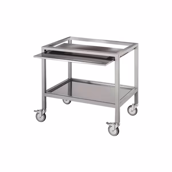 Onderstel - 940x690x(H)880mm - open onderbouw | met wielstel (4 stuks, 2x met rem) - passend voor EM420 serie