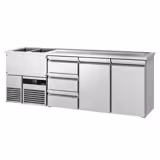 Banco Spillatura Birra PREMIUM - 2500x700mm - 2 Porte & 3 Cassetti