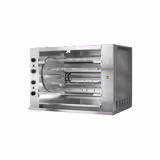 Girapolli professionale rotativo a gas – grill per polli - 37,2kW - con 8 spiedi - capacità fino a 48 polli