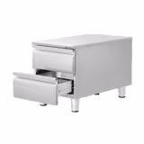 Schubladenschrank - Edelstahl - 400x620mm - 2 Schubladen