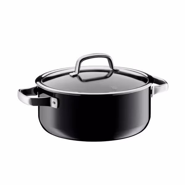 WMF Fusiontec Mineral - Braadpan - Ø 240mm - 4.4 liter - inclusief glazen deksel - zwart