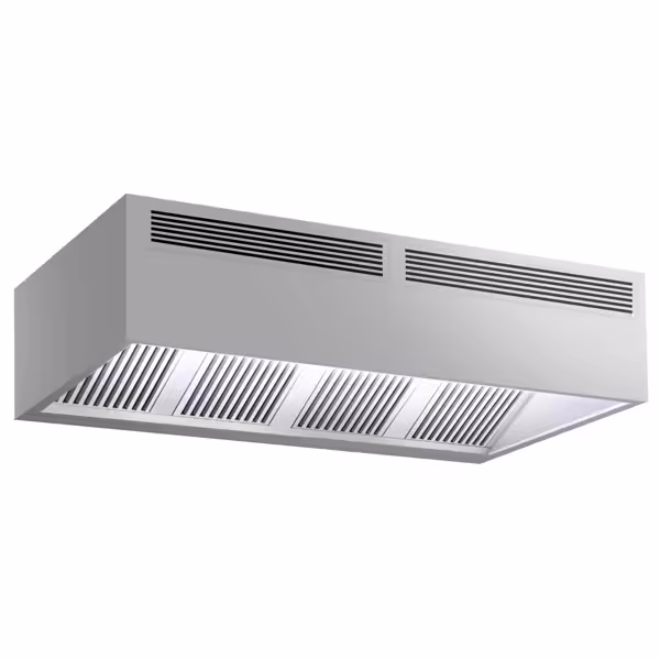 Afzuigkap doosmodel - B2400mm - zonder motor - met filter - met inductietoevoer
