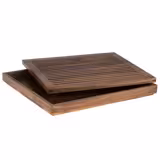 Tagliere per pane - GN 2/3 - Spessore: 35mm - Legno di noce - Marrone - cassetto raccogli briciole estraibile
