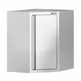 Pensile angolare in acciaio inox - 700x700mm - con porta a battente - 800mm di altezza