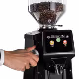 Kaffeemühle - 1,2kg - Ø 75mm Flachmahlscheibe - automatische Erkennung des Siebträgers - Schwarz