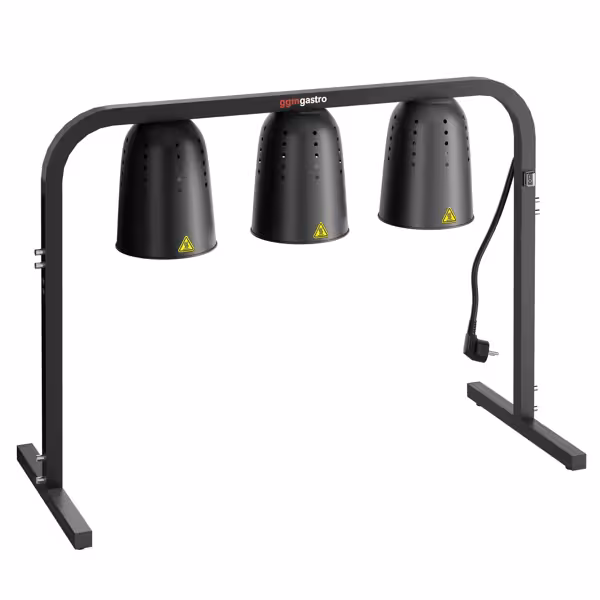 Mostek grzewczy na podczerwień z 3 lampami grzewczymi – 750 W – regulacja wysokości – czarny