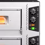 Forno elettrico per pizza - 580x480mm - 1+1 pizze Ø35cm - fino a 450°C - Meccanico - Sovrapponibile (fino a 2)