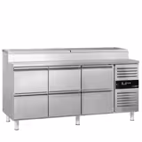 Zubereitungstisch PREMIUM - 1800mm - 10x GN 1/3 - 6 Schubladen