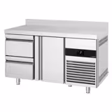 Commercial Counter Fridge PREMIUM - 1400x700mm - with 1 door - 2 drawers - with upstand