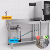 Elektrisch Bakkerij heteluchtoven met stoomfunctie - Touchscreen - 5x EN 600x400 - Zwart - met geïntegreerde rijskast - incl. onderstel - zonder platen