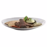 (6 stuks) ENTITY - grillbord - rond - porselein - Ø290mm - wit
