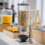 Dispensador de cereais - FRESH+EASY - rotativo - 1 recipiente em plástico alimentar - 4,5L - base em aço inoxidável