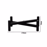 (3 pieces) Black Line | Buffet stand – folding - black powder‑coated steel - for plates ≥Ø210 mm