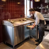 Pizzawerkbank PREMIUM - 1550x800mm - granieten werkblad - met 2 deuren