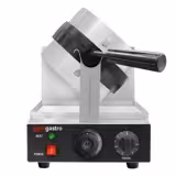 Piastra per Waffle professionale - Singola - Manuale - 1,30kW - Forma: Rotonda - Ø 180mm - con piastra girevole a 180° - piastre di cottura rivestite in Teflon