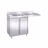 Chiuvetă 1,4m - 1 cuvă în partea stângă L 60 x B 50 x T 30 cm