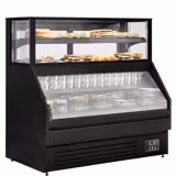 Serve Over Counter HELSINKI - 1500x800mm - with 4 shelves - capacity 251 litres - black front