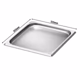 (6 pièces) Récipients en acier inoxydable GN 2/3 - Hauteur : 20mm