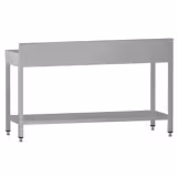 Edelstahl Arbeitstisch ECO - 2000x600mm - mit Grundboden & Aufkantung