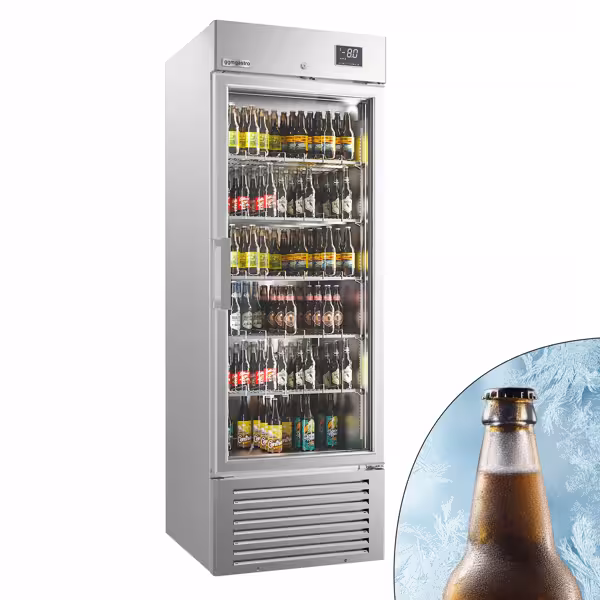 ثلاجة عرض مشروبات SUPERCOOLER - 687 mm - 500 L - تحكم رقمي - حجرة داخلية ستانلس ستيل - تبريد تحت 0 °C