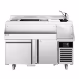 Bar-Cocktail-Getränkekühltisch - 1200mm - 150 Liter - 1 Tür, 1 Schublade & 230V Steckdose