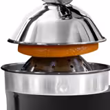 Ručni iscjeđivač citrusa - Nehrđajući čelik (AISI 304) i aluminij - 3 filtra; crna boja - dim.: 185x255x490 mm