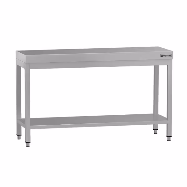 Mesa de trabalho ECO - em Aço inoxidável - 1,4 m - com base