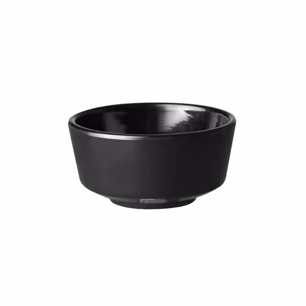 (6 stuks) Kom - FLOAT - Melamine - 0,15L - rond - Ø90mm - stapelbaar - Zwart