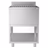Lavello armadiato - in acciaio inox - 600x600mm