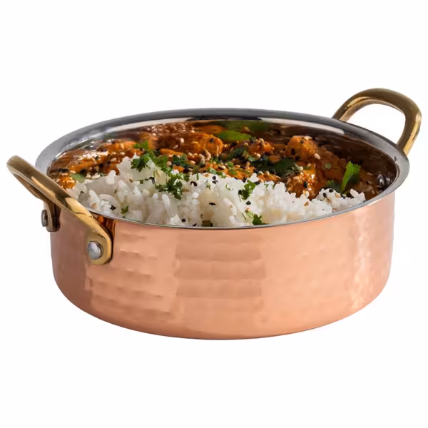 (6 pcs) Mini poêlon MUMBAI - Acier inoxydable - 0,7L - Ø16 cm - Hauteur:50mm - Cuivre