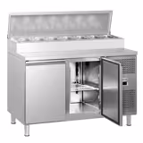 Saladette refrigerata professionale ECO - 1360x700mm - 2 porte - per 7x GN 1/3 vaschette