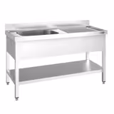 Fenekes mosogató 1,6 m - 1 lavór balról Hosszúság 50 х Szélesség 40 х Mélység 25 cm