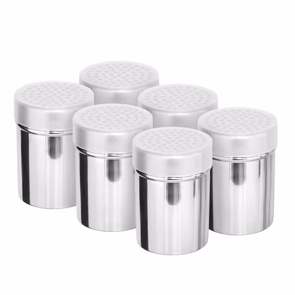 (6 kpl) Maustesirotin - pieni rei’itys - alumiini - Ø 50 mm - Korkeus: 97 mm