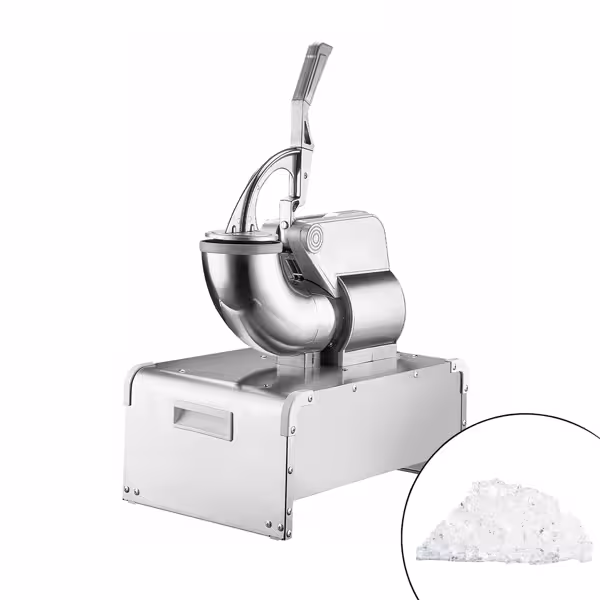 Commercial Ice Crusher - 5kg/min - 350W - Stainless steel - incl. 1kg storage hopper