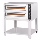 Elektrisk pizzaugn (el-däck/box) - med stenhärd - 6+6 x Ø 30 cm - 2‑däck - upp till 450 °C - Manuell - 1350x850 mm - inkl. underrede