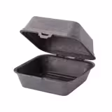 (60 pieces) Reusable Takeaway Burger Box – Bio-Compound - BPA-free - Grey - 160x150x85mm