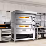 (2 adet) Elektrikli Pizza Fırını - Taş tabanlı - 33 cm x 6+6 Pizza Kapasiteli - 400°C - Manuel