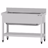 Plonge à marmites en inox ECO - 1000x700mm - avec étagère basse & 1 bac