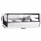 Countertop refrigerated display case - 870mm - front sliding plexiglass doors - for fish & meat - for up to 3x GN 1/1