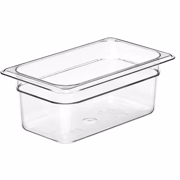 (6 Stück) CAMBRO | CAMVIEW® - Copolymer-Behälter GN 1/4 - Transparent - Höhe: 100mm - BPA-Frei