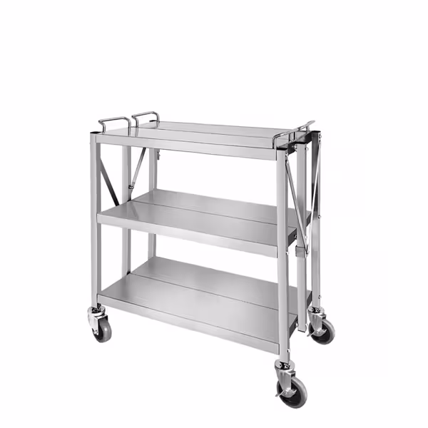 Serveerwagen - opvouwbaar - 880x500mm - met 3 bladen