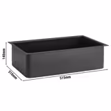 Bac GN (GN 1/1) - VALO - Polystyrène - 515x310mm H:140mm - pour 14002 - Noir | Bac Gastronorme polystyrène GN 1/1 - 515x310mm H:140mm - Noir