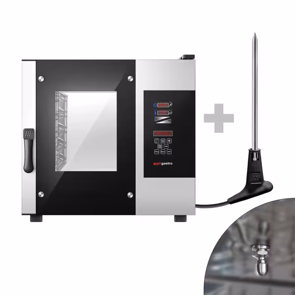 Elettrico - Forno combinato a vapore - Digitale - 5x GN 2/3 - incl. Sonda al cuore- incl. Sistema di lavaggio