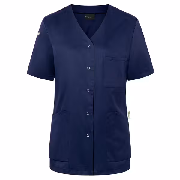 KARLOWSKY | Ladies' Tunic Essential – Navy - Size 34 - Short-Sleeve - V-Neck - 95°C Washable