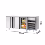 Commercial Counter Freezer PREMIUM - 1865x700mm - with 3 doors - capacity 474 litres