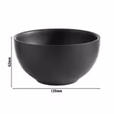 (6 stuks) Kom - LEVANTE - RVS - 0,32 liter - Ø 120mm - Zwart