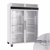 Display koelkast rvs ECO - 1200L - 2 glazen deuren