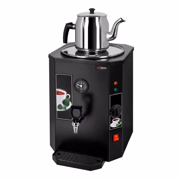 Commercial Tea Urn Manual Fill - 13 Litres - 2 kW - with 1 teapot