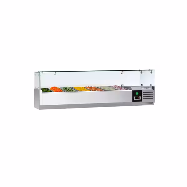 Opzetkoelvitrine PREMIUM - 1600x395mm - 7x GN 1/3