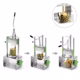 Manual pineapple peeler with corer – with 2 blade attachments Ø 74 & 89 mm – with lever mechanism